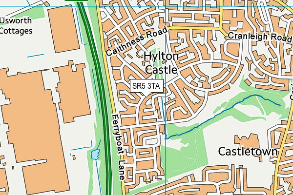 SR5 3TA map - OS VectorMap District (Ordnance Survey) SR5 3TA map - OS VectorMap District (Ordnance Survey)
