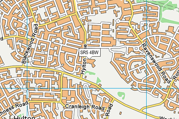 SR5 4BW map - OS VectorMap District (Ordnance Survey) SR5 4BW map - OS VectorMap District (Ordnance Survey)