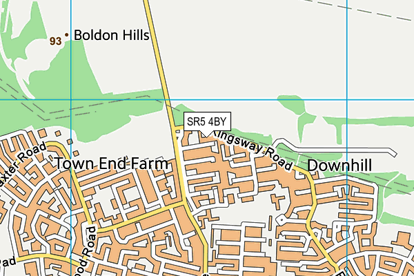 SR5 4BY map - OS VectorMap District (Ordnance Survey) SR5 4BY map - OS VectorMap District (Ordnance Survey)