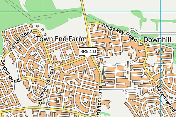 SR5 4JJ map - OS VectorMap District (Ordnance Survey) SR5 4JJ map - OS VectorMap District (Ordnance Survey)
