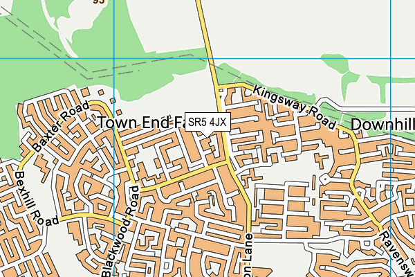 SR5 4JX map - OS VectorMap District (Ordnance Survey) SR5 4JX map - OS VectorMap District (Ordnance Survey)