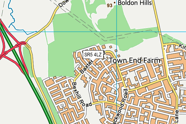 SR5 4LZ map - OS VectorMap District (Ordnance Survey) SR5 4LZ map - OS VectorMap District (Ordnance Survey)