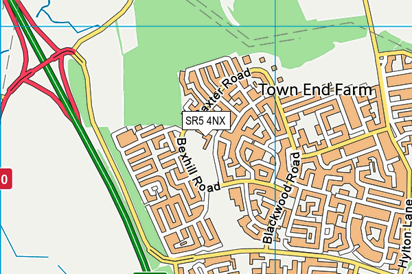 SR5 4NX map - OS VectorMap District (Ordnance Survey) SR5 4NX map - OS VectorMap District (Ordnance Survey)