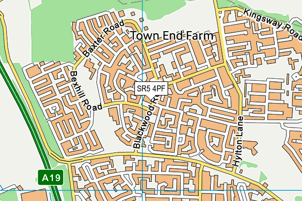 SR5 4PF map - OS VectorMap District (Ordnance Survey) SR5 4PF map - OS VectorMap District (Ordnance Survey)