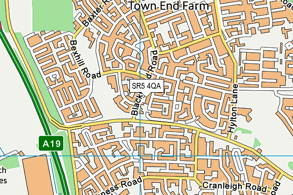 SR5 4QA map - OS VectorMap District (Ordnance Survey) SR5 4QA map - OS VectorMap District (Ordnance Survey)
