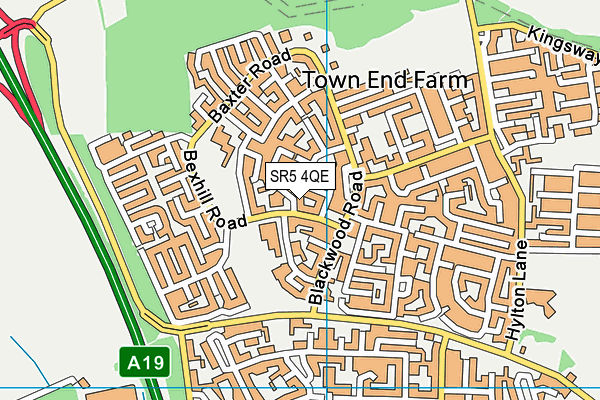 SR5 4QE map - OS VectorMap District (Ordnance Survey) SR5 4QE map - OS VectorMap District (Ordnance Survey)