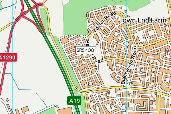 SR5 4QQ map - OS VectorMap District (Ordnance Survey) SR5 4QQ map - OS VectorMap District (Ordnance Survey)