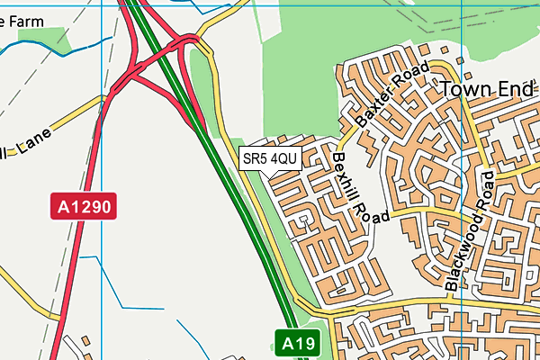 SR5 4QU map - OS VectorMap District (Ordnance Survey)