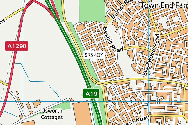 SR5 4QY map - OS VectorMap District (Ordnance Survey)