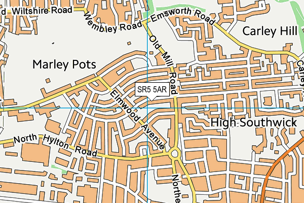 SR5 5AR map - OS VectorMap District (Ordnance Survey) SR5 5AR map - OS VectorMap District (Ordnance Survey)