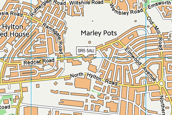 SR5 5AU map - OS VectorMap District (Ordnance Survey) SR5 5AU map - OS VectorMap District (Ordnance Survey)