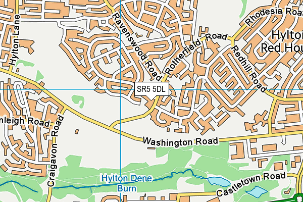 SR5 5DL map - OS VectorMap District (Ordnance Survey) SR5 5DL map - OS VectorMap District (Ordnance Survey)