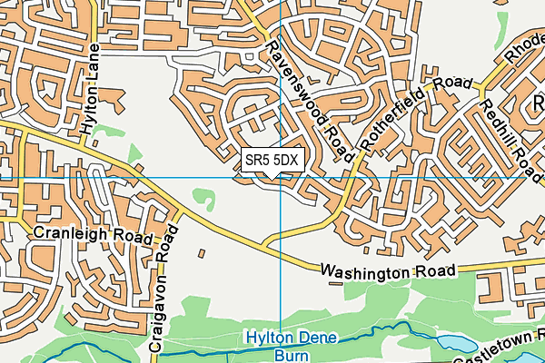 SR5 5DX map - OS VectorMap District (Ordnance Survey) SR5 5DX map - OS VectorMap District (Ordnance Survey)