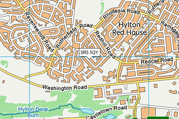 SR5 5QY map - OS VectorMap District (Ordnance Survey) SR5 5QY map - OS VectorMap District (Ordnance Survey)