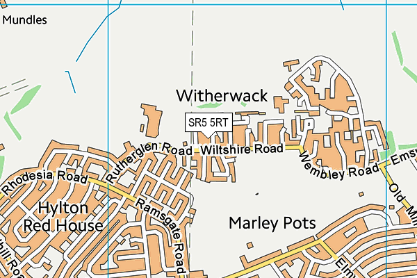 SR5 5RT map - OS VectorMap District (Ordnance Survey) SR5 5RT map - OS VectorMap District (Ordnance Survey)
