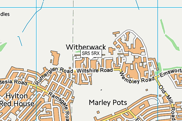 SR5 5RX map - OS VectorMap District (Ordnance Survey) SR5 5RX map - OS VectorMap District (Ordnance Survey)