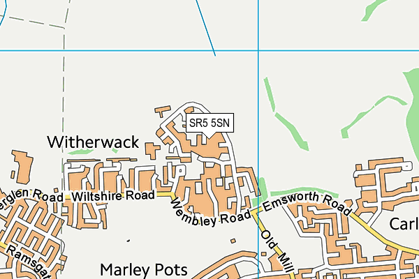 SR5 5SN map - OS VectorMap District (Ordnance Survey) SR5 5SN map - OS VectorMap District (Ordnance Survey)