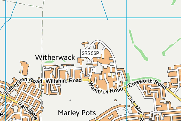 SR5 5SP map - OS VectorMap District (Ordnance Survey) SR5 5SP map - OS VectorMap District (Ordnance Survey)