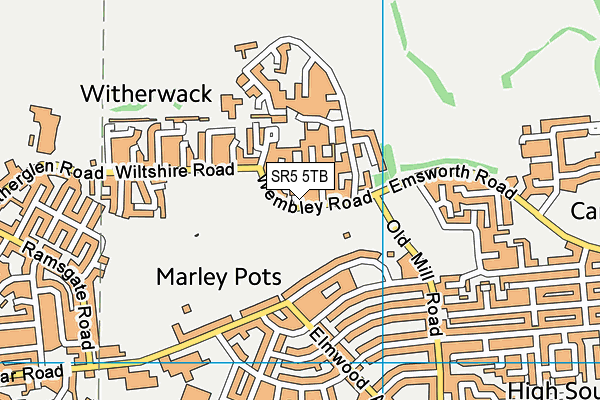SR5 5TB map - OS VectorMap District (Ordnance Survey)