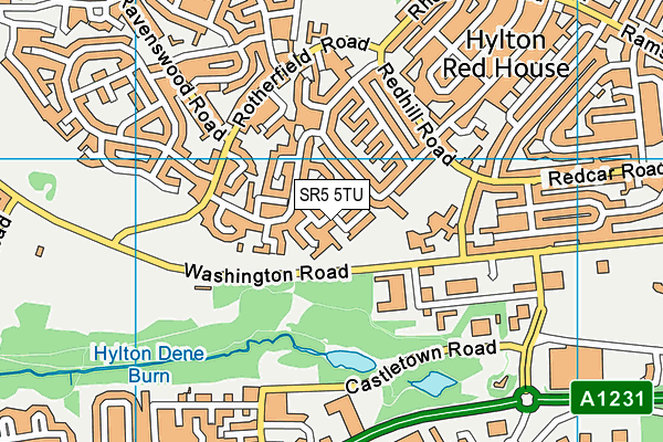 SR5 5TU map - OS VectorMap District (Ordnance Survey) SR5 5TU map - OS VectorMap District (Ordnance Survey)