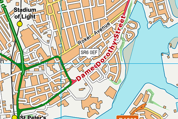 SR6 0EF map - OS VectorMap District (Ordnance Survey) SR6 0EF map - OS VectorMap District (Ordnance Survey)
