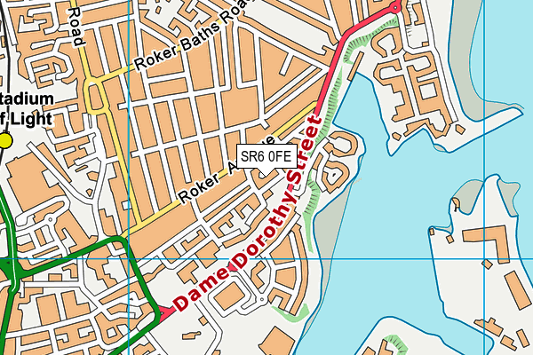 SR6 0FE map - OS VectorMap District (Ordnance Survey) SR6 0FE map - OS VectorMap District (Ordnance Survey)