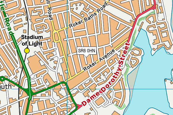 SR6 0HN map - OS VectorMap District (Ordnance Survey) SR6 0HN map - OS VectorMap District (Ordnance Survey)