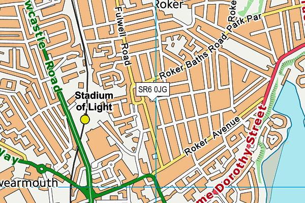 SR6 0JG map - OS VectorMap District (Ordnance Survey) SR6 0JG map - OS VectorMap District (Ordnance Survey)