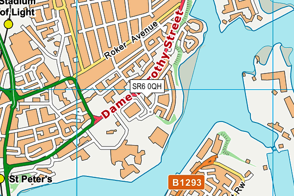 SR6 0QH map - OS VectorMap District (Ordnance Survey)