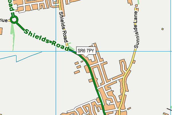 SR6 7PY map - OS VectorMap District (Ordnance Survey) SR6 7PY map - OS VectorMap District (Ordnance Survey)