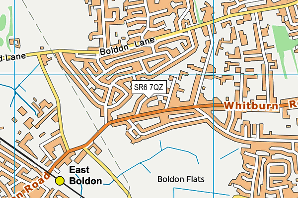 SR6 7QZ map - OS VectorMap District (Ordnance Survey)