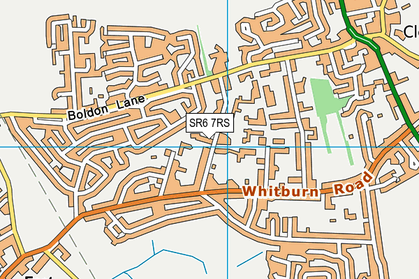SR6 7RS map - OS VectorMap District (Ordnance Survey)