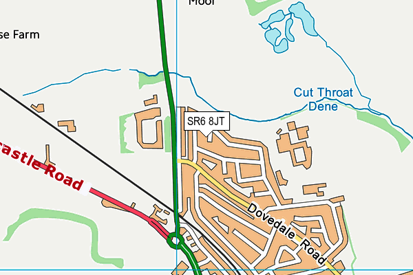 SR6 8JT map - OS VectorMap District (Ordnance Survey) SR6 8JT map - OS VectorMap District (Ordnance Survey)