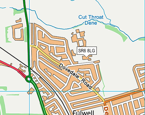 SR6 8LG map - OS VectorMap District (Ordnance Survey) SR6 8LG map - OS VectorMap District (Ordnance Survey)