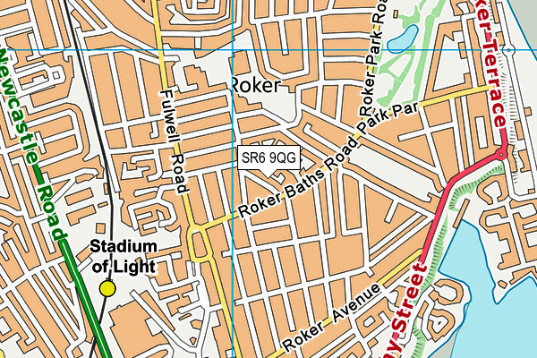 SR6 9QG map - OS VectorMap District (Ordnance Survey) SR6 9QG map - OS VectorMap District (Ordnance Survey)