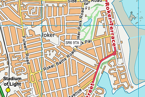 SR6 9TA map - OS VectorMap District (Ordnance Survey) SR6 9TA map - OS VectorMap District (Ordnance Survey)