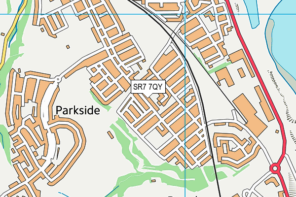 SR7 7QY map - OS VectorMap District (Ordnance Survey)