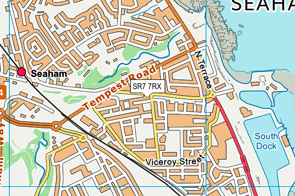 SR7 7RX map - OS VectorMap District (Ordnance Survey) SR7 7RX map - OS VectorMap District (Ordnance Survey)