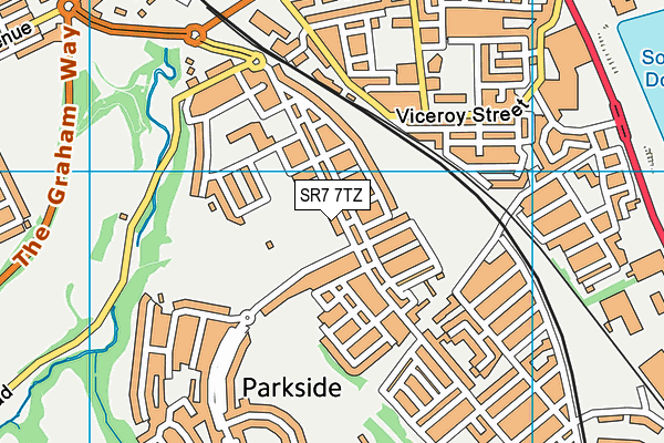 SR7 7TZ map - OS VectorMap District (Ordnance Survey) SR7 7TZ map - OS VectorMap District (Ordnance Survey)