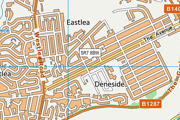 SR7 8BW map - OS VectorMap District (Ordnance Survey) SR7 8BW map - OS VectorMap District (Ordnance Survey)