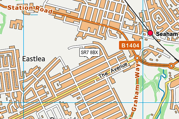 SR7 8BX map - OS VectorMap District (Ordnance Survey) SR7 8BX map - OS VectorMap District (Ordnance Survey)