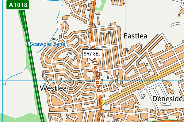 SR7 8EJ map - OS VectorMap District (Ordnance Survey) SR7 8EJ map - OS VectorMap District (Ordnance Survey)