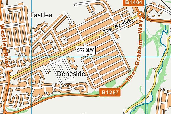 SR7 8LW map - OS VectorMap District (Ordnance Survey) SR7 8LW map - OS VectorMap District (Ordnance Survey)