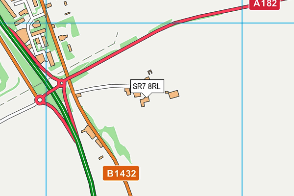 SR7 8RL map - OS VectorMap District (Ordnance Survey)