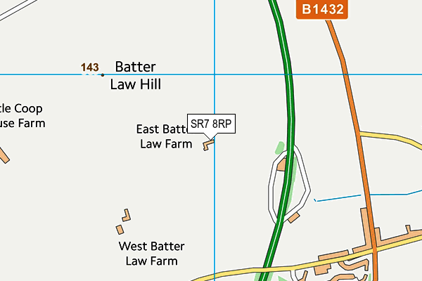 SR7 8RP map - OS VectorMap District (Ordnance Survey) SR7 8RP map - OS VectorMap District (Ordnance Survey)