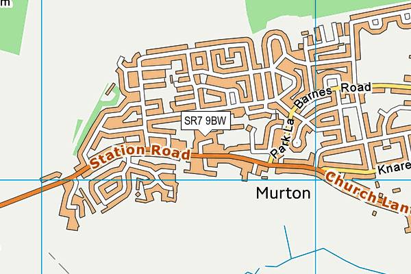 SR7 9BW map - OS VectorMap District (Ordnance Survey)