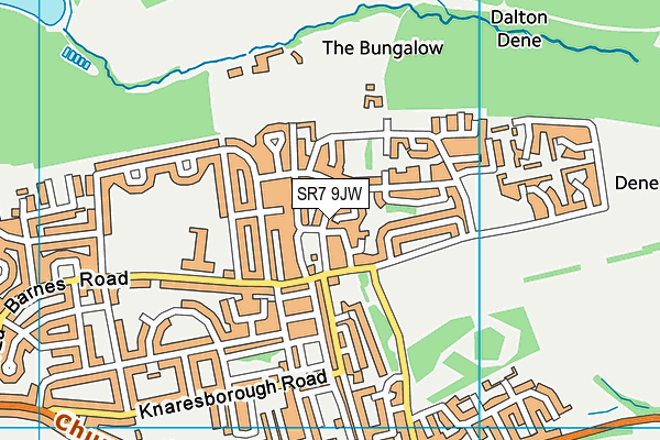SR7 9JW map - OS VectorMap District (Ordnance Survey) SR7 9JW map - OS VectorMap District (Ordnance Survey)