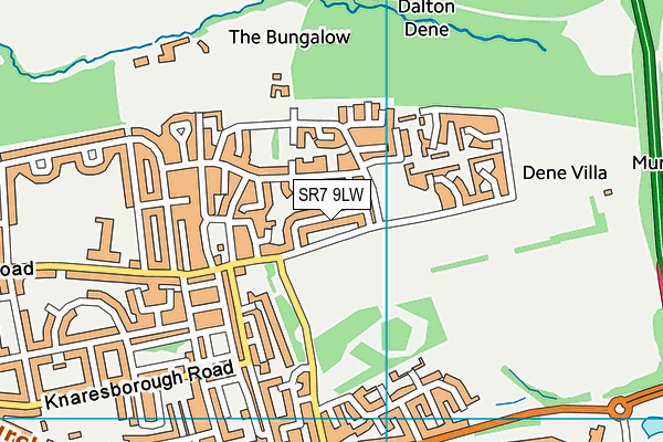 SR7 9LW map - OS VectorMap District (Ordnance Survey)