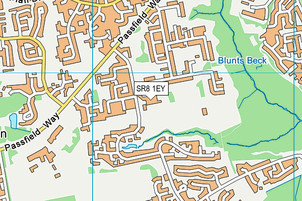 SR8 1EY map - OS VectorMap District (Ordnance Survey) SR8 1EY map - OS VectorMap District (Ordnance Survey)