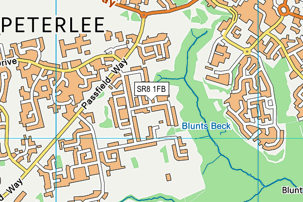SR8 1FB map - OS VectorMap District (Ordnance Survey) SR8 1FB map - OS VectorMap District (Ordnance Survey)